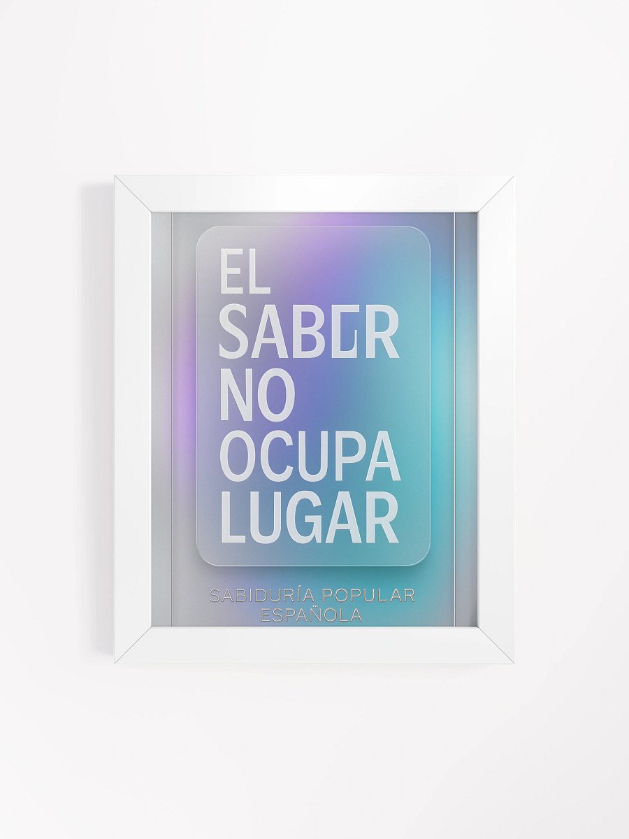 Póster ultra-premium trending 2025 con glassmorphism y gradientes holográficos españoles product image (4)