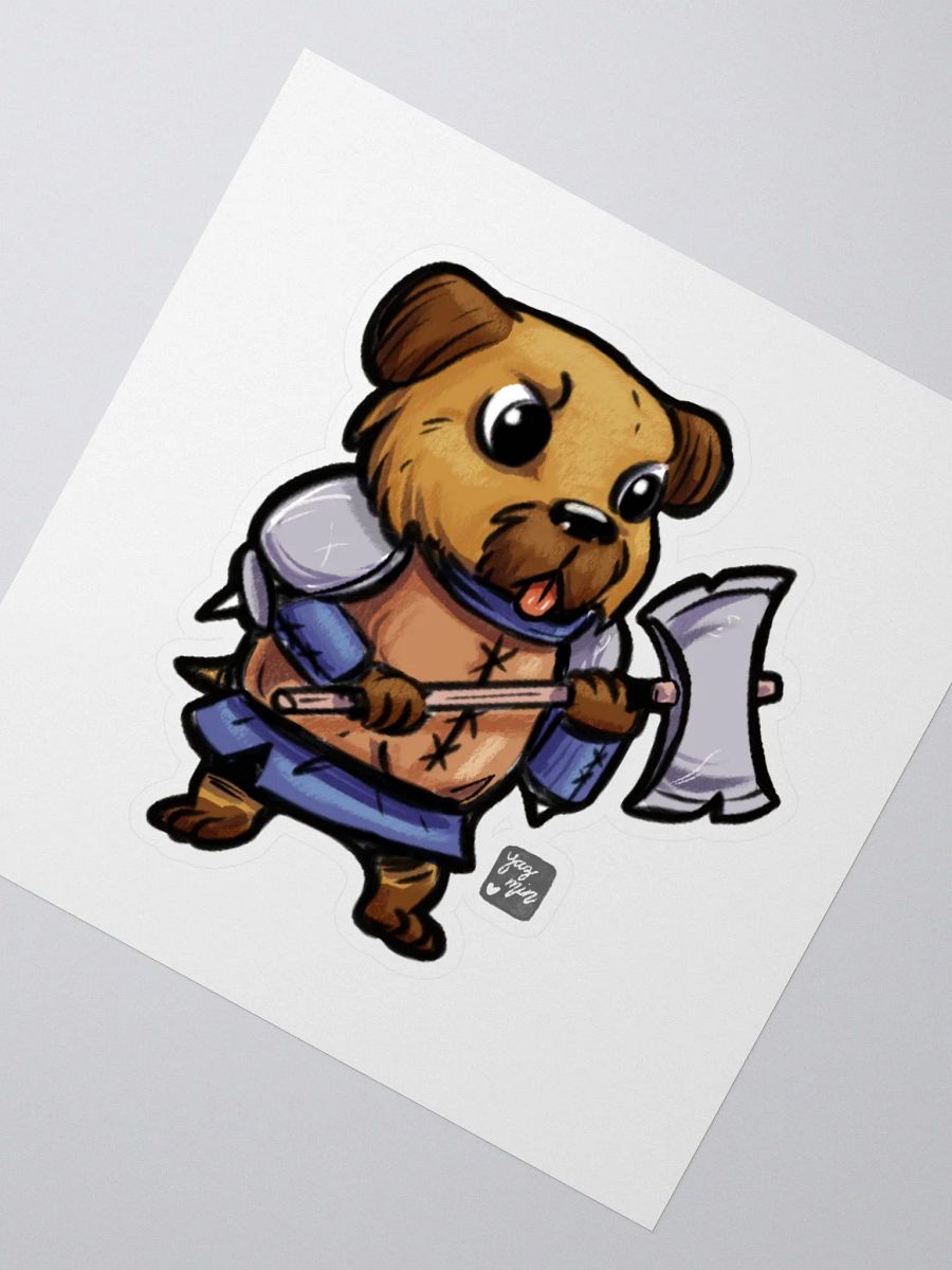 Dog Fighter 'Fighter' Sticker - Whimsical Canine Illustration Decal product image (2)