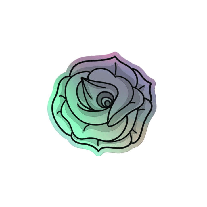 Blooming Rose - Holographic Sticker product image (2)