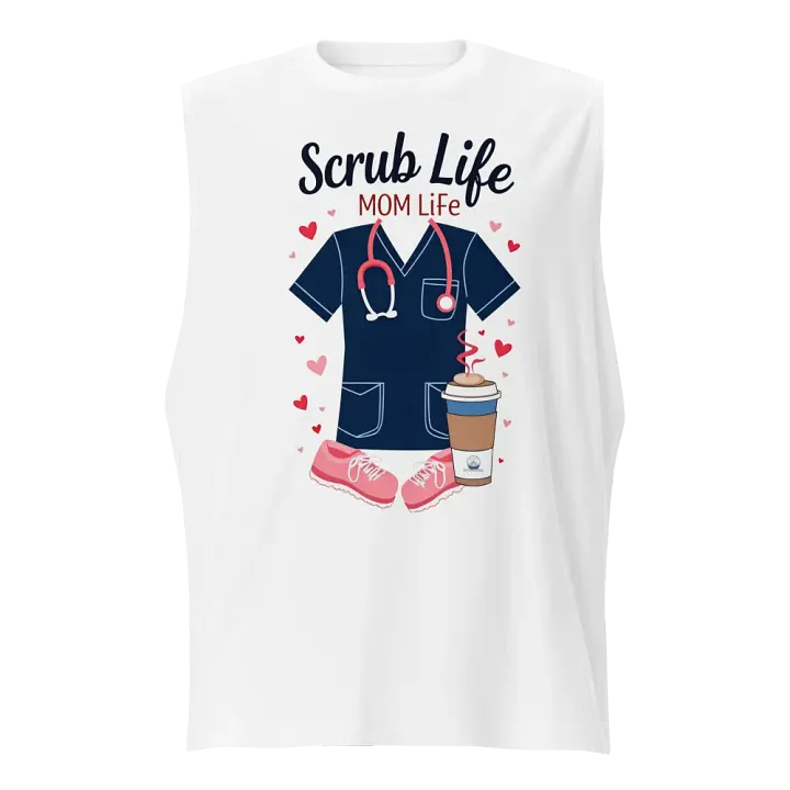 Mom Life Scrub Life Muscle Tank product image (1)