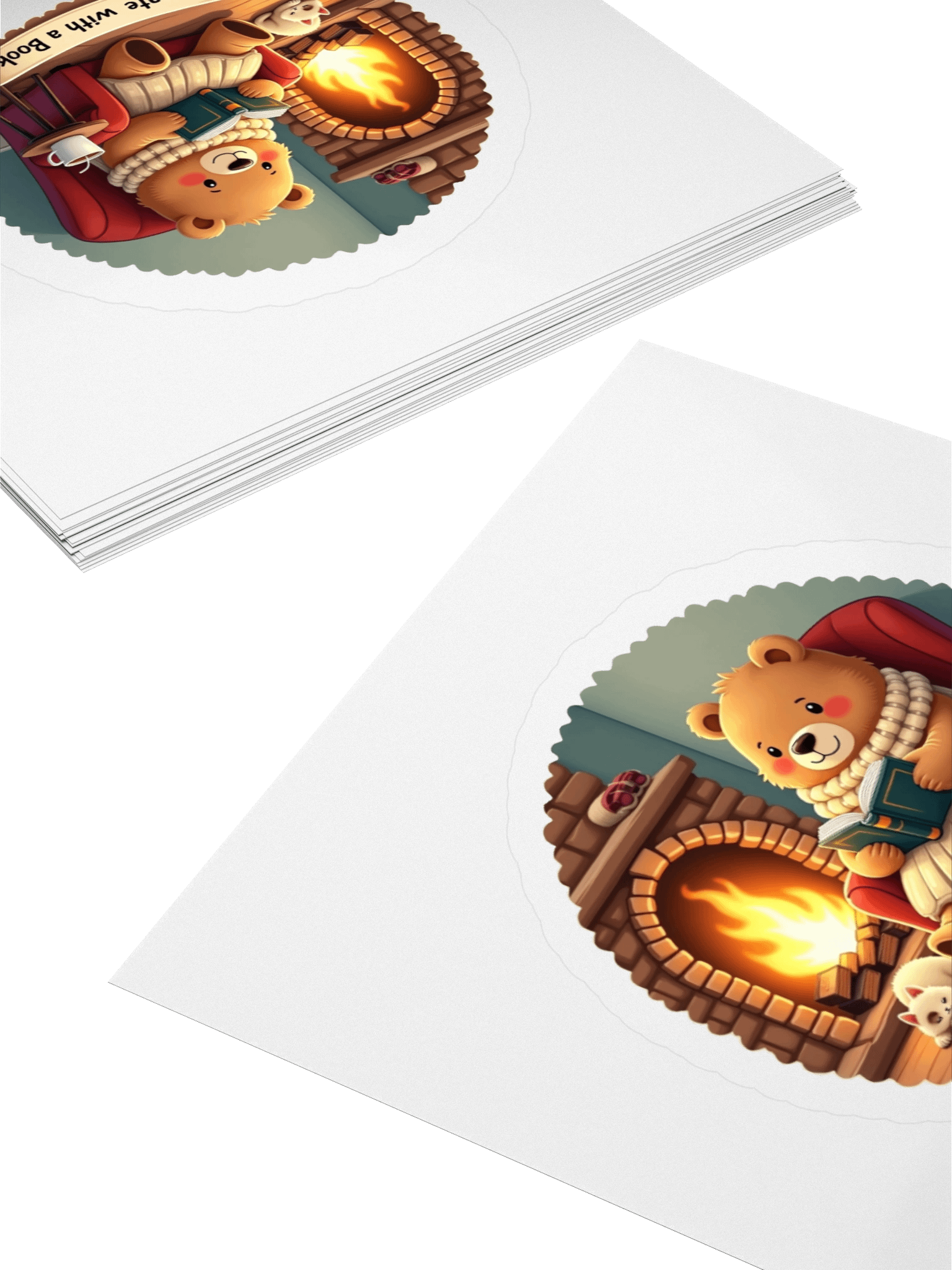 Hibernate with a Book – Cozy Bear Sticker product image (4)