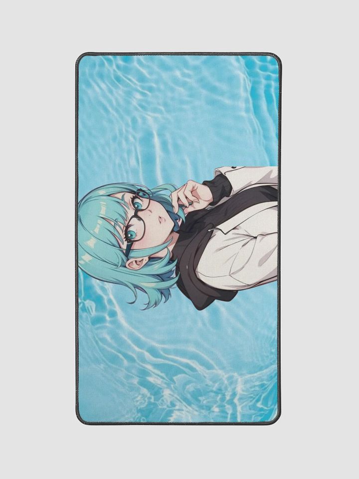 (Aqua WAIFU) K Desk Mat 12" x 22" product image (1)