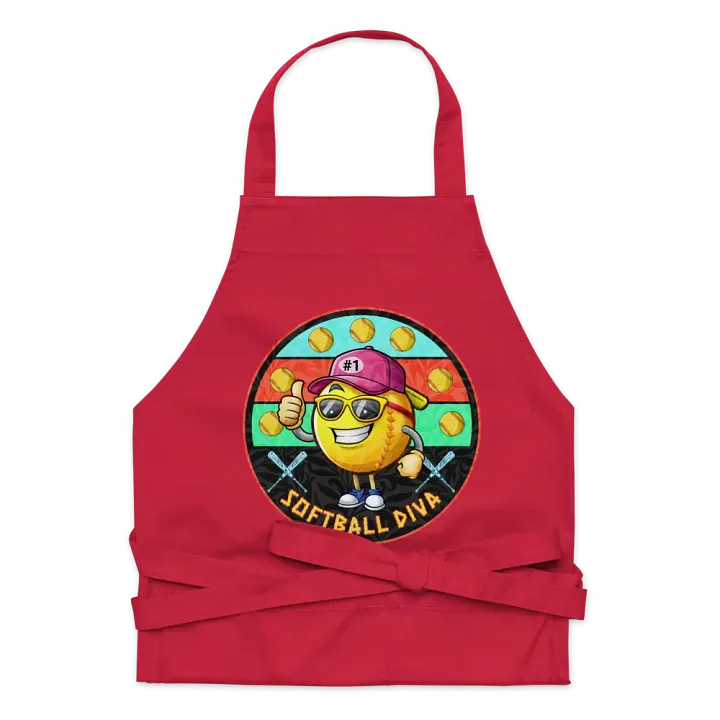 Softball Diva Cartoon Character Apron product image (2)