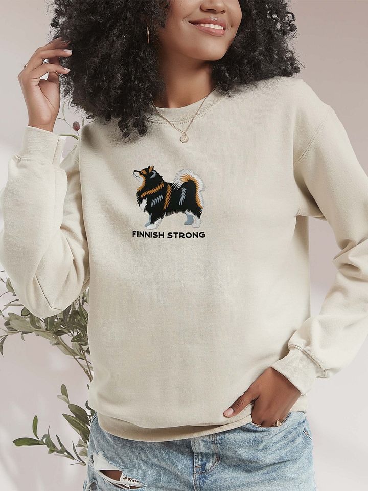 Finnish Strong Sweatshirt (Embroidered) of a Finnish Lapphund product image (2)