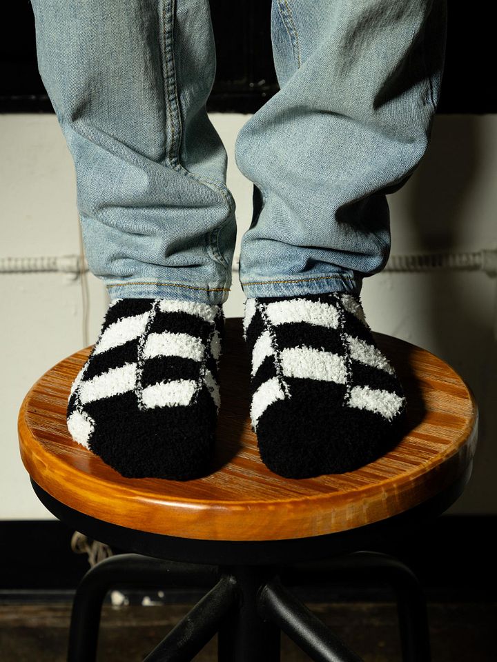 Fuzzy Checkered Socks product image (2)
