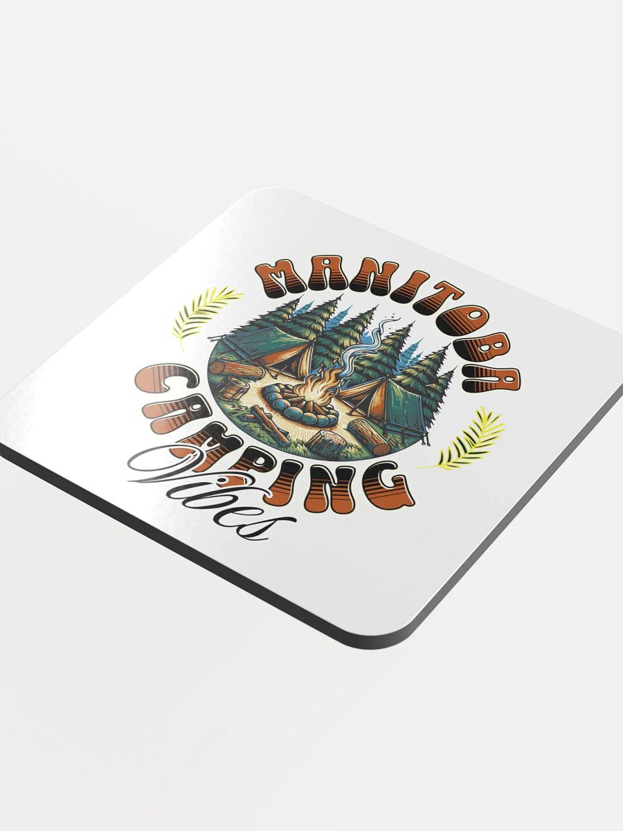 Manitoba Camping Vibes Cork Coaster product image (1)