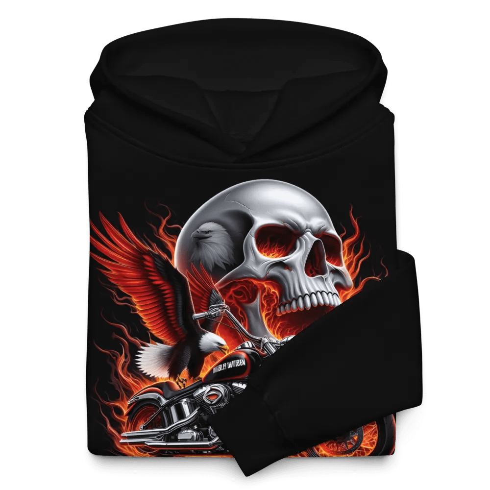 Rebel Rider Skull Oversized Hoodie #28 product image (10)