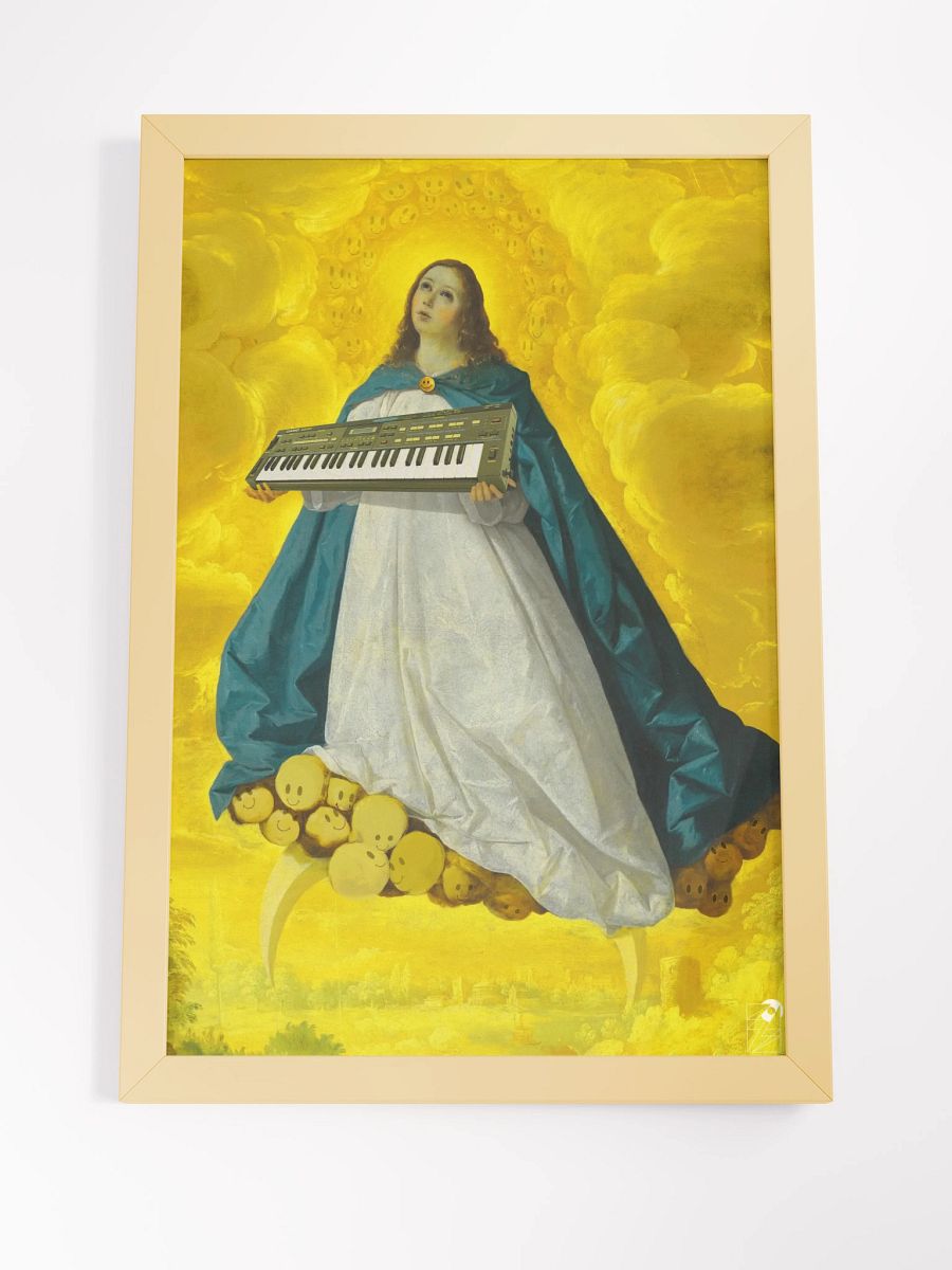 Immaculate conCZeption, Casio cz-101 classic synth Tribute by Frank Fonik, Techno EDM Framed High Quality Matte Poster product image (19)