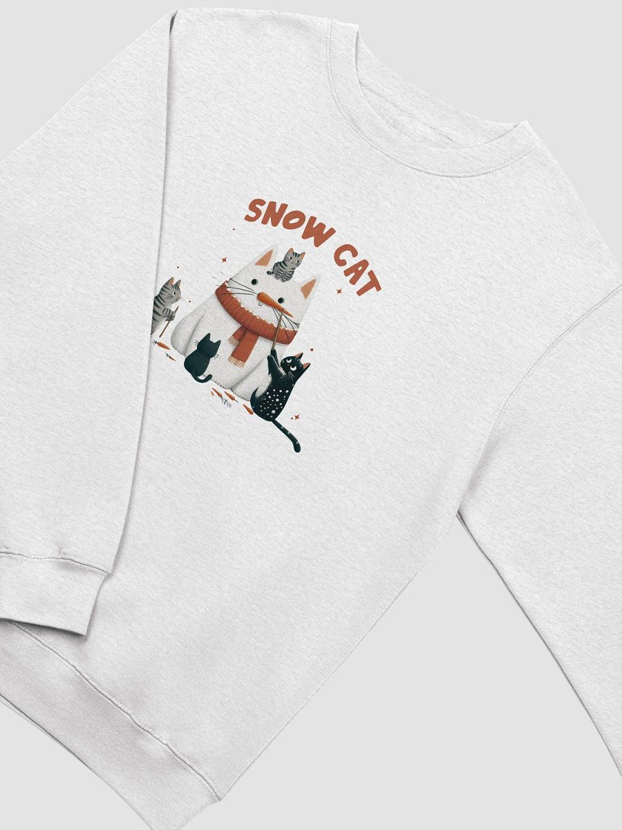 Snow Cat Whimsy Crewneck Sweatshirt product image (3)