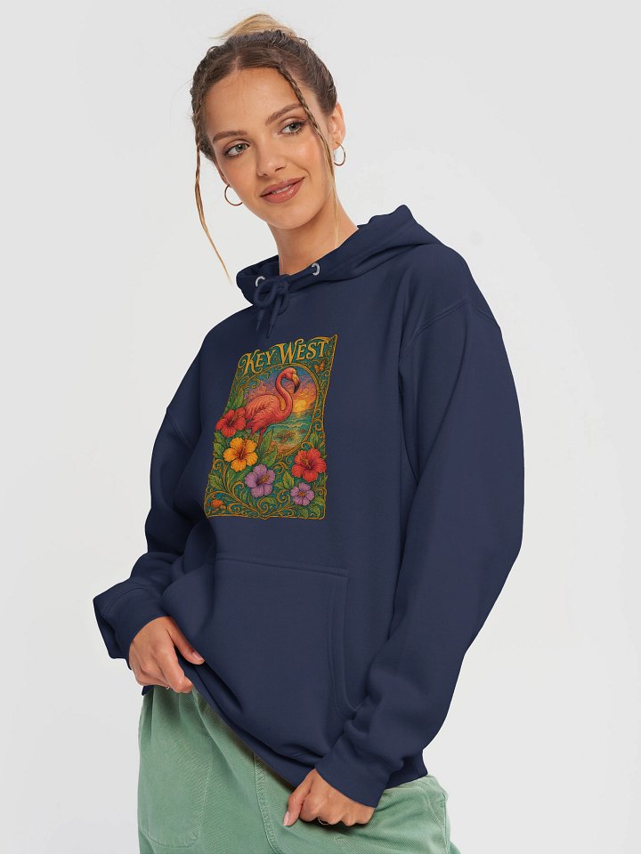 Key West Tropical Hoodie with Flamingo and Hibiscus product image (1)