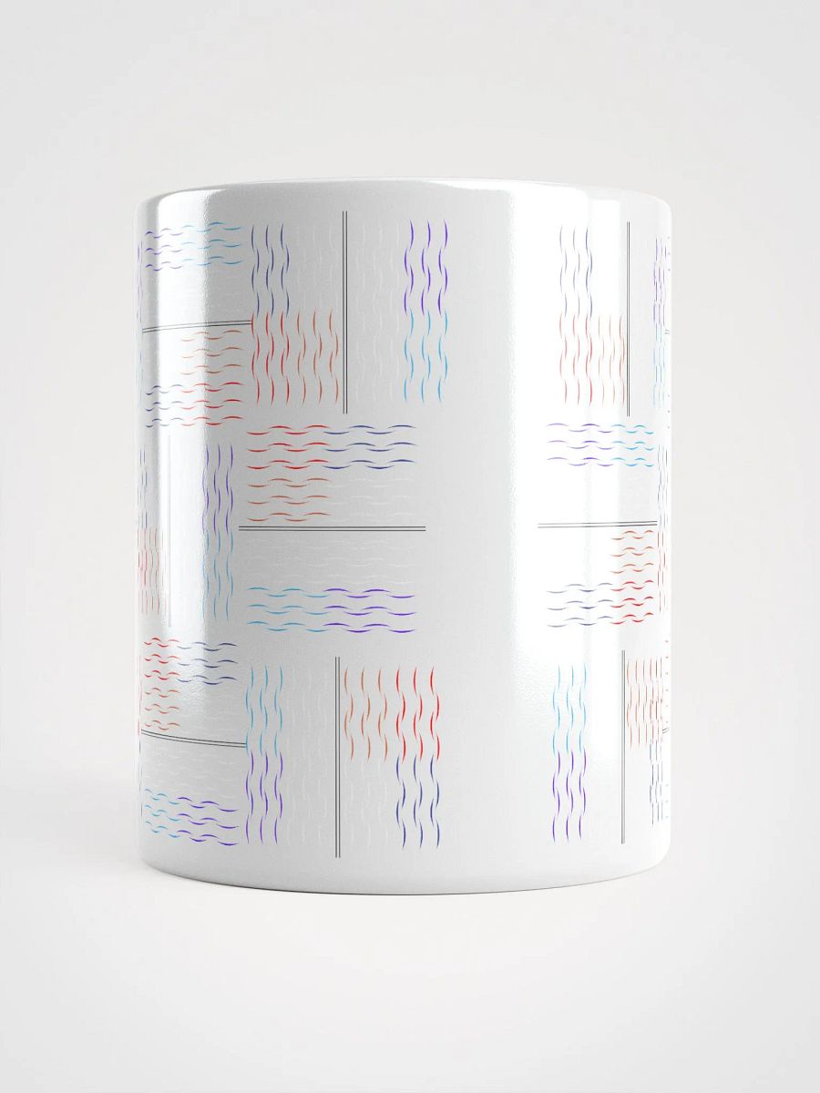 Colorful Squiggley Lines Artistic Design White Mug product image (4)