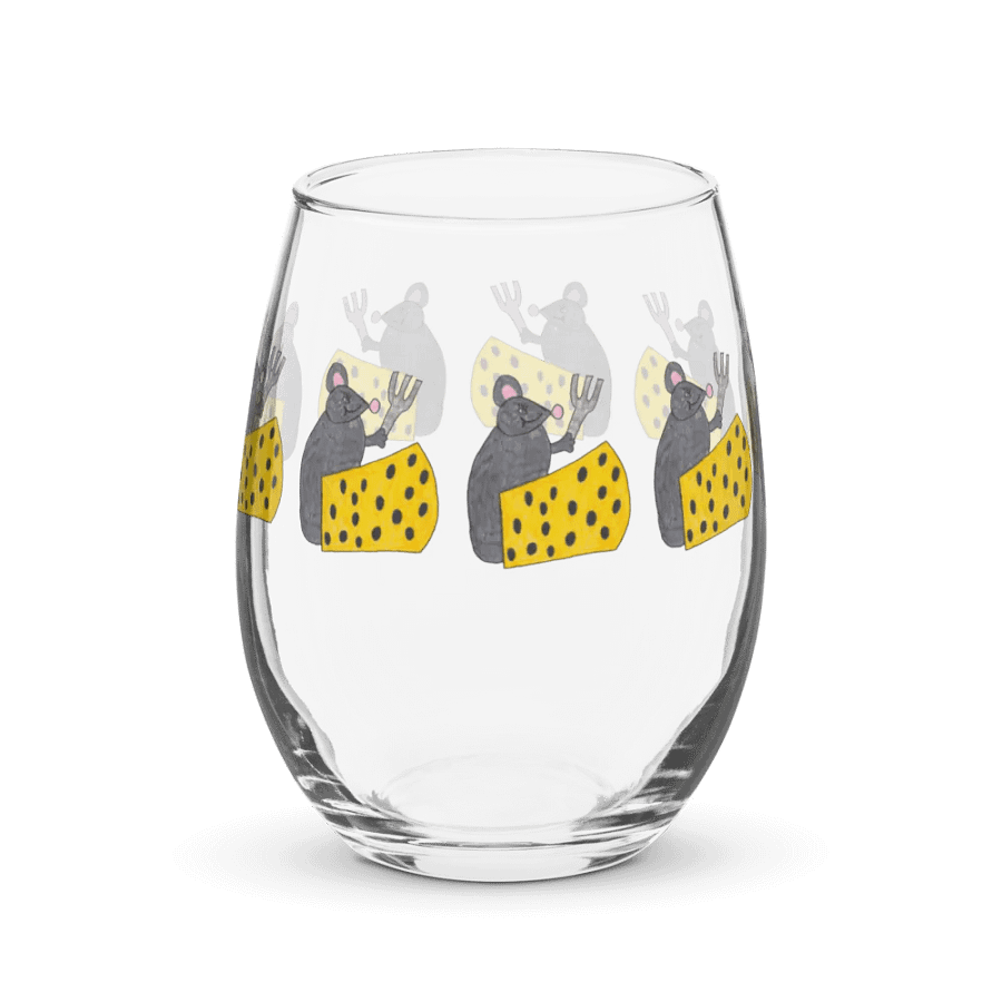 Cheese mouse Stemless Wine Glass product image (4)
