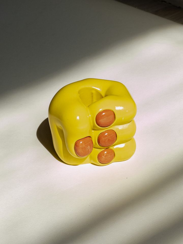 Hand Candleholder - Pimento Olive product image (1)