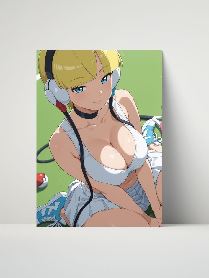 Pokémon Elesa Tennis Sweat Headphones – Glossy 8x10 Metal Print product image (1)