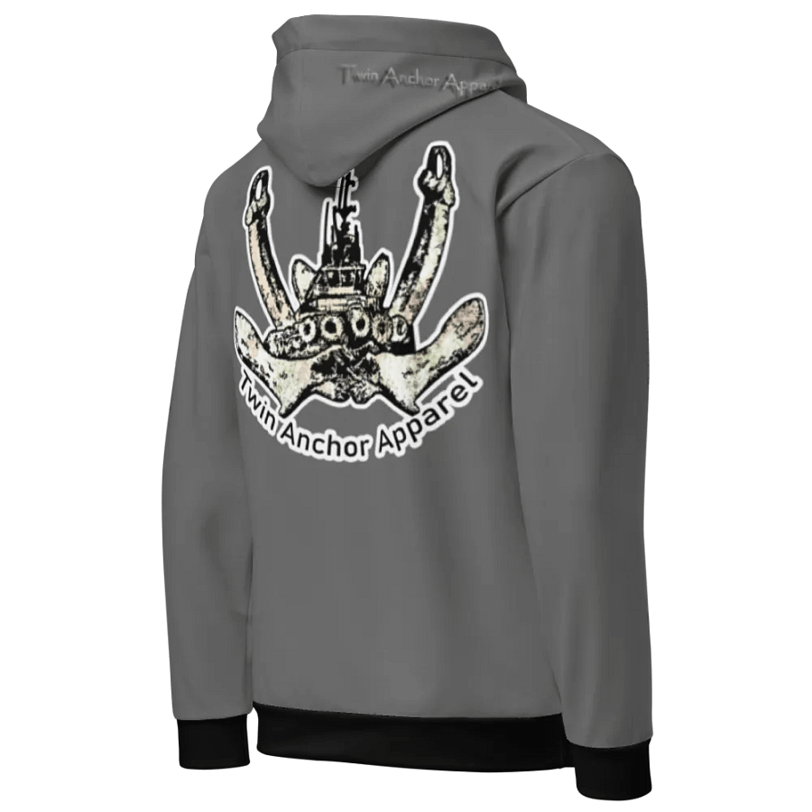 Gray Twin Anchor Logo Hoodie product image (6)