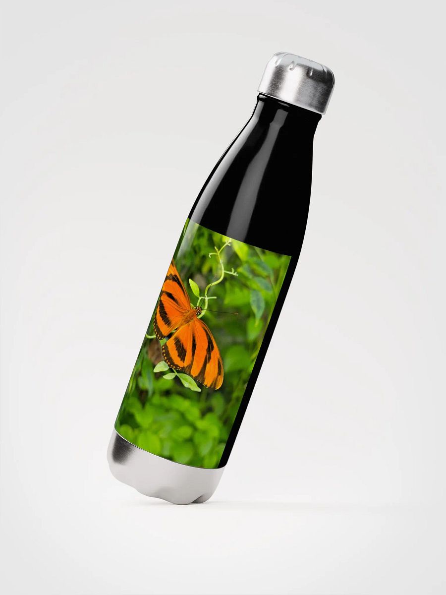 Banded Orange Longwing Tropical Stainless Steel Water Bottle product image (3)