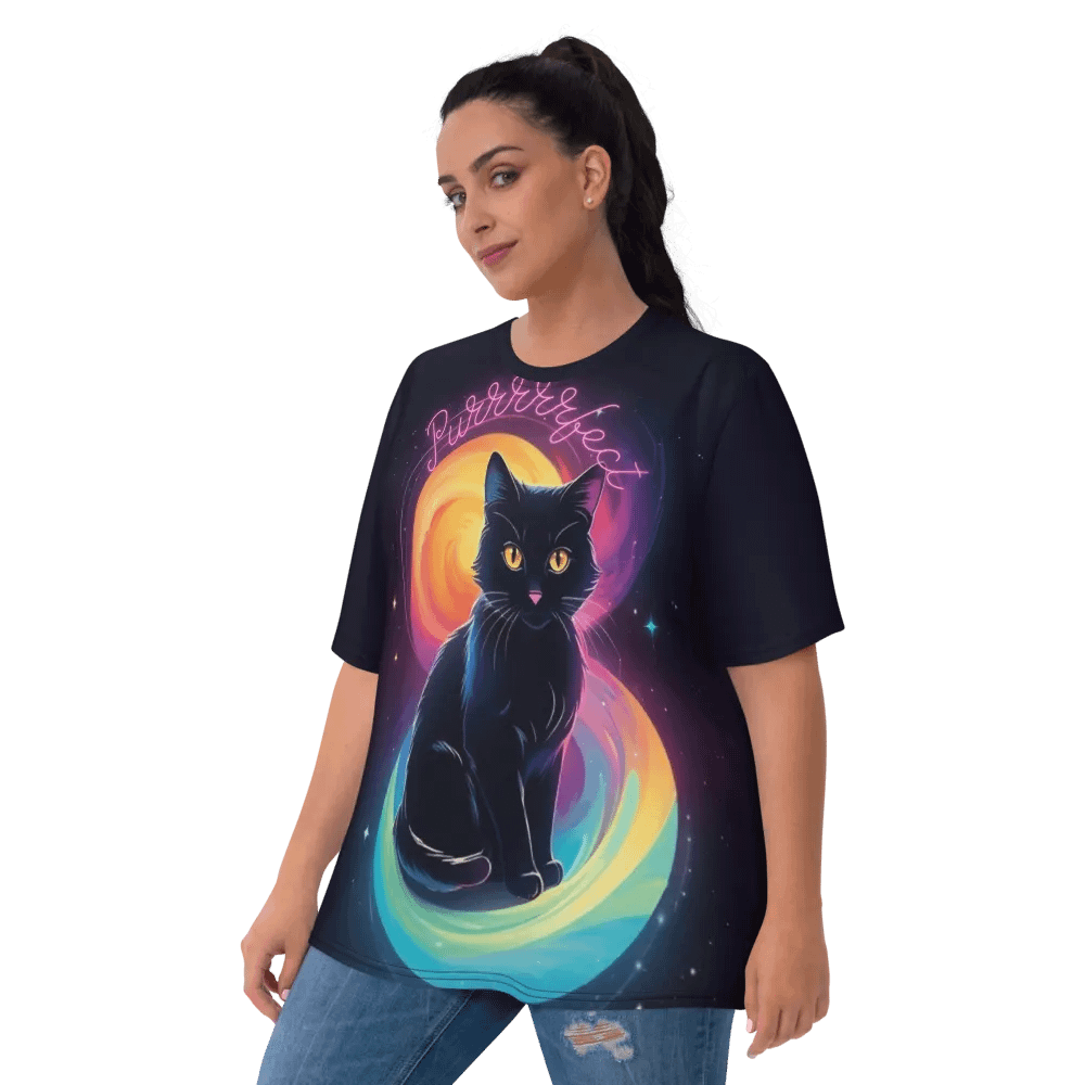 Cat Purrrrfect All Over Print T-shirt product image (10)