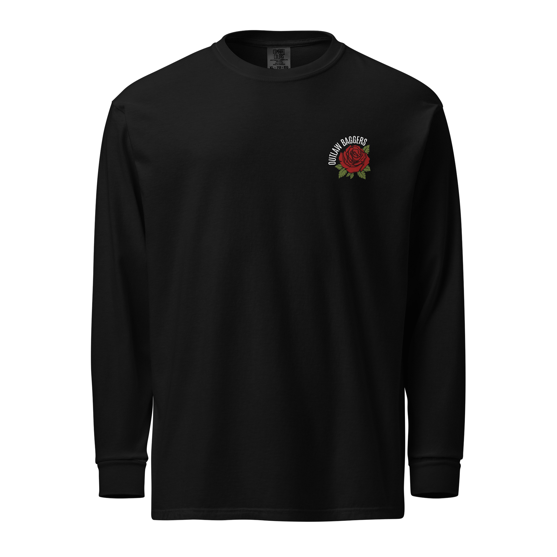 Outlaw Baggers Rose Black Long Sleeve Tee product image (2)