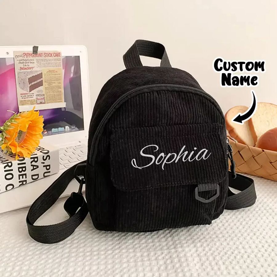 Personalised Mini School Backpack Bag Kids Name Text Girls Boys Rucksack PE Kit product image (4)