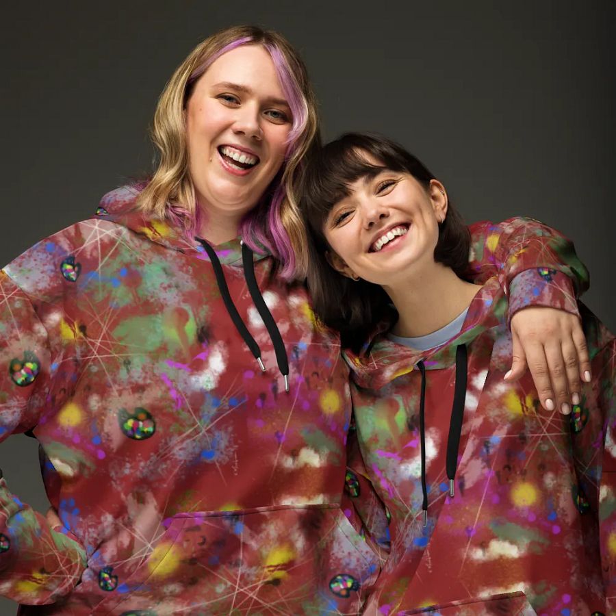 SplatterWear #2 Unisex Art Hoodie/Radish product image (4)