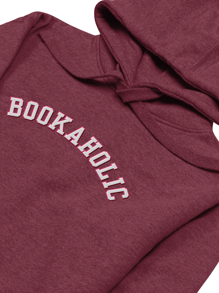 Bookaholic Embroidered Hoodie - Pink Outline product image (2)
