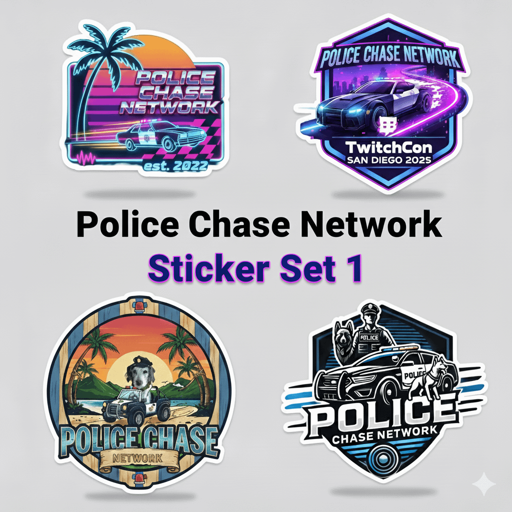 Police Chase Network Sticker Set 1 product image (1)