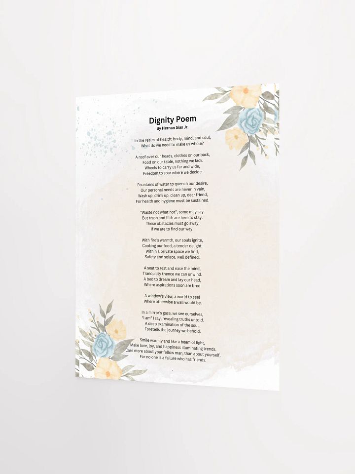 Dignity Poem Poster 1 of 2 product image (2)