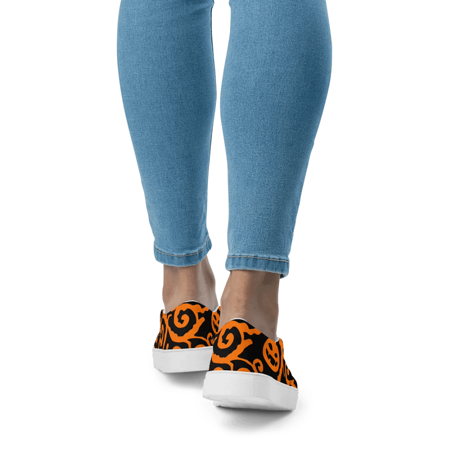 Scary Pumpkins Skull Women Slip-On Shoes product image (3)
