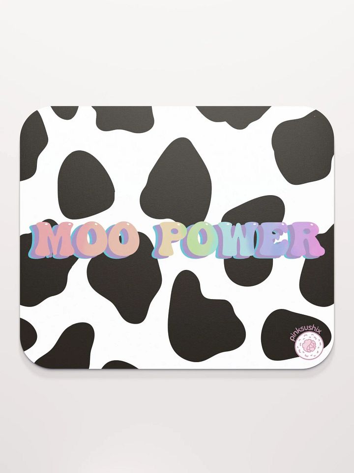 Rainbow Moo Power Cow Print Classic Mouse Pad product image (2)