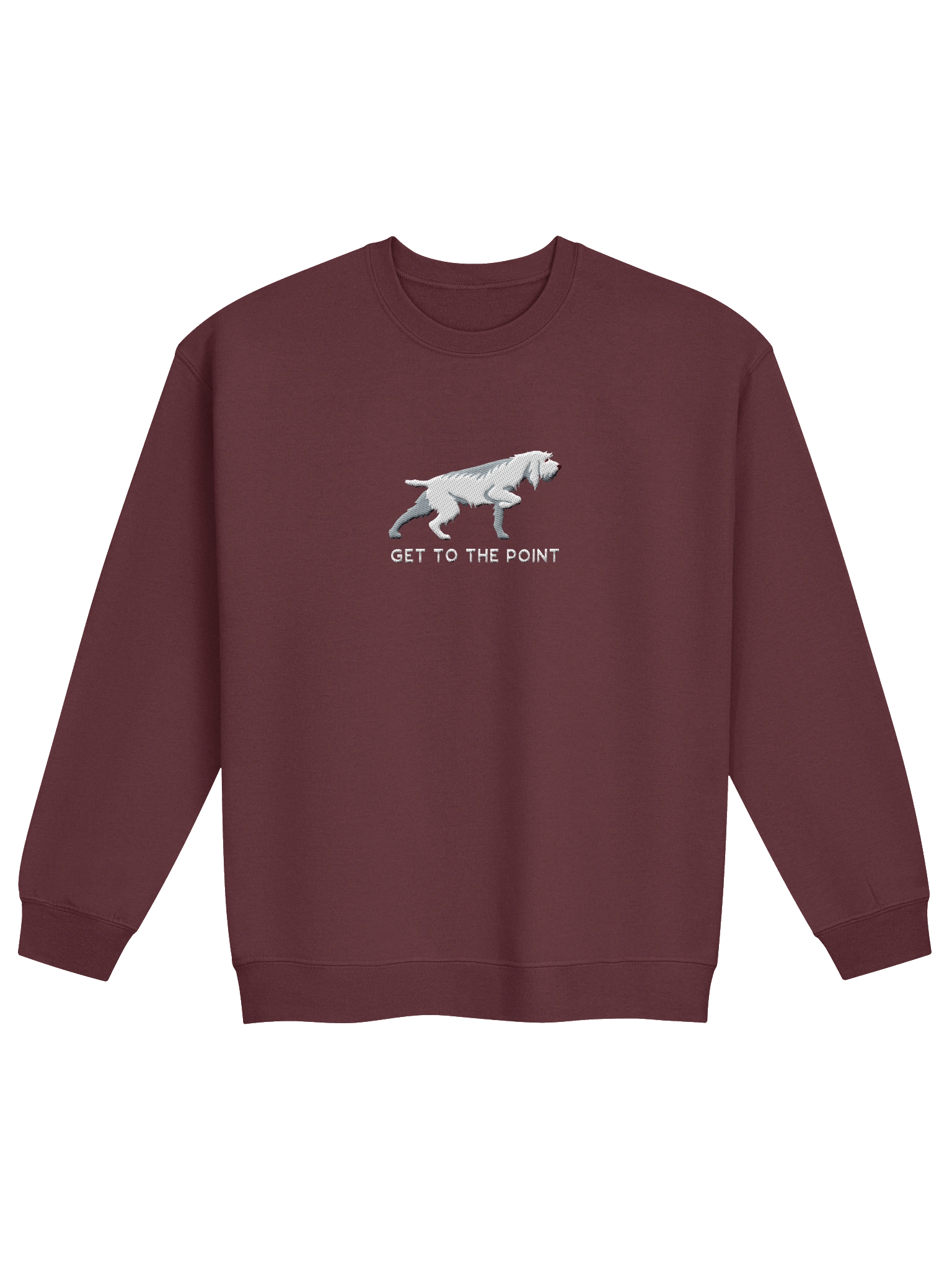 Get to the Point Sweatshirt (Embroidered) of a Spinone Italiano(White) product image (5)