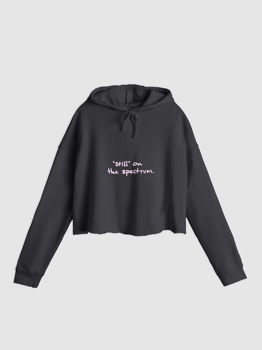 *still* on the spectrum. (light-pink design) lightweight cropped hoodie product image (2)