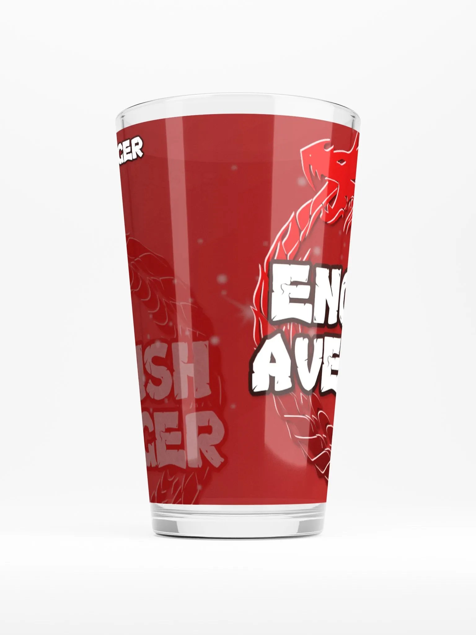 Copy of English Avenger Logo Graphic Pint Glass product image (1)