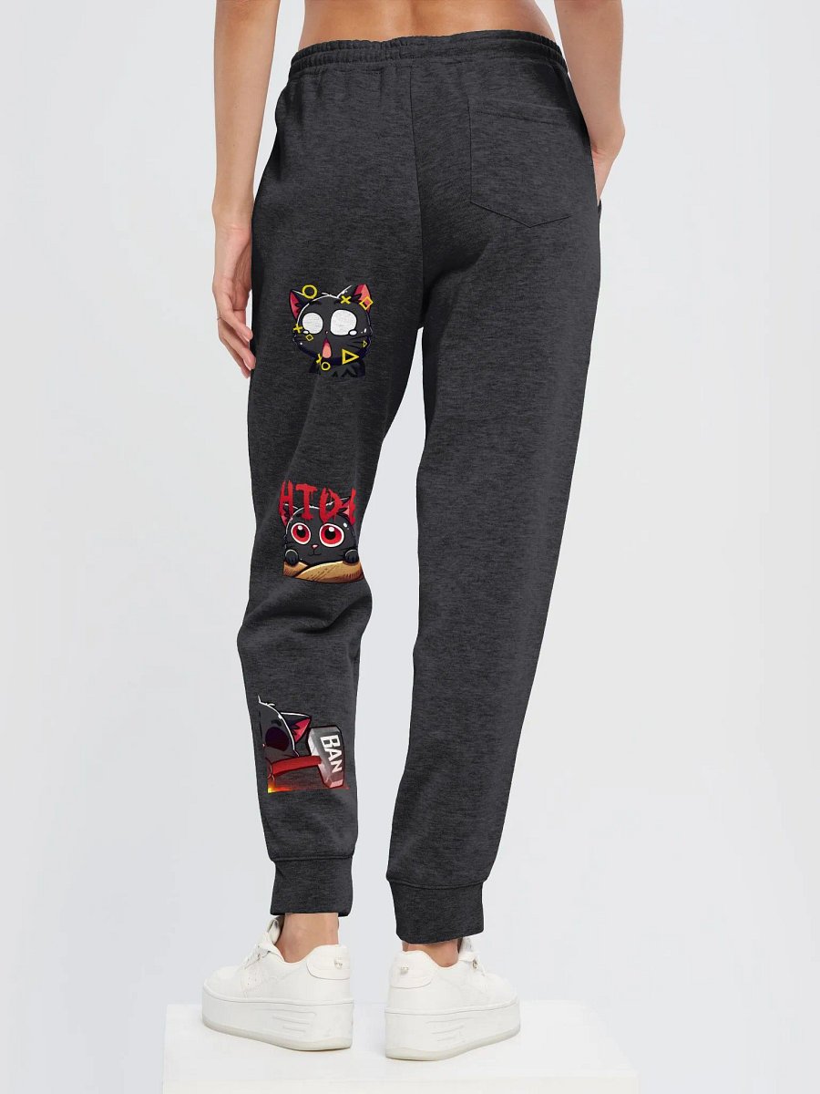 Mischievous Cat with Knife Cartoon Print Joggers product image (30)