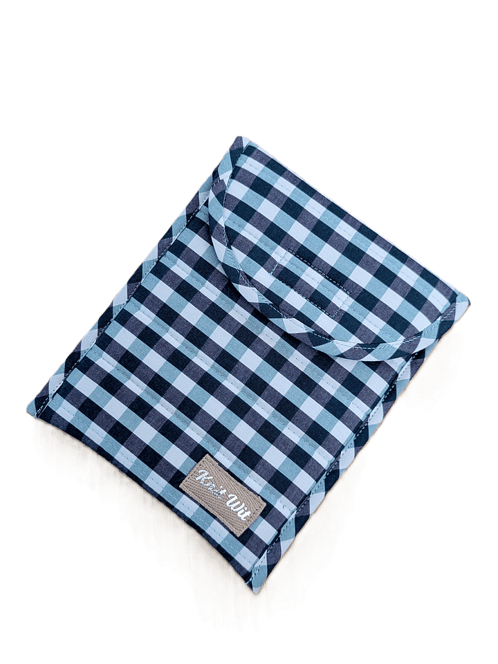 6" Kindle Cozy Sleeve- Teal Gingham product image (2)