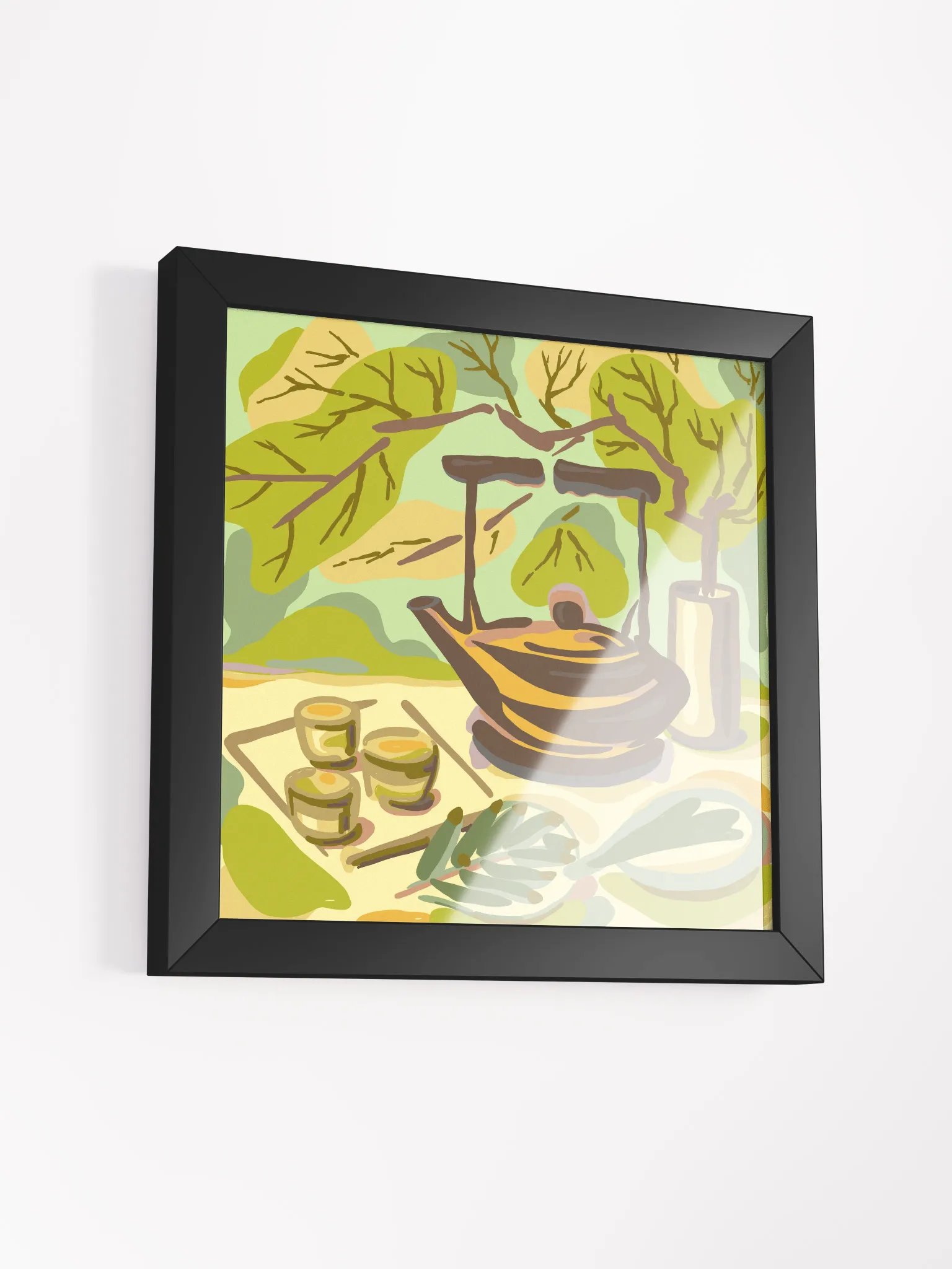 Serene Tea Time Framed Poster - Coffee Shop No. 2 product image (36)
