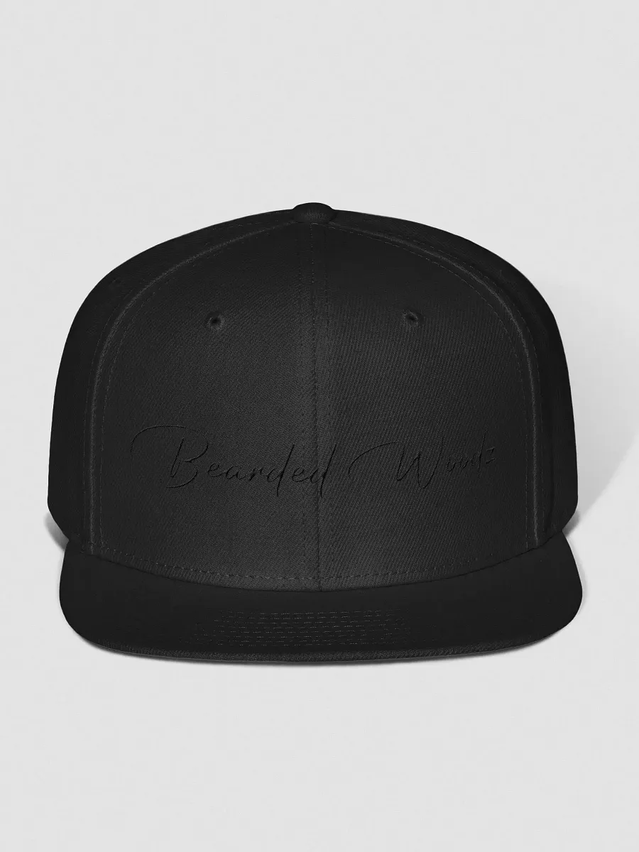 Bearded Woodz Signature Snapback Cap (Black Embroidery) product image (1)