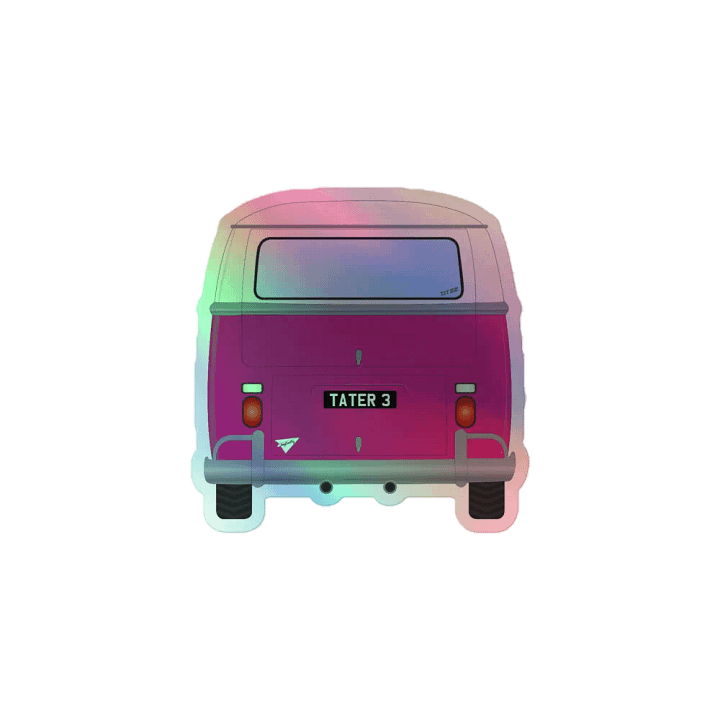 Pink Bus Taterwave Holo Sticker product image (1)