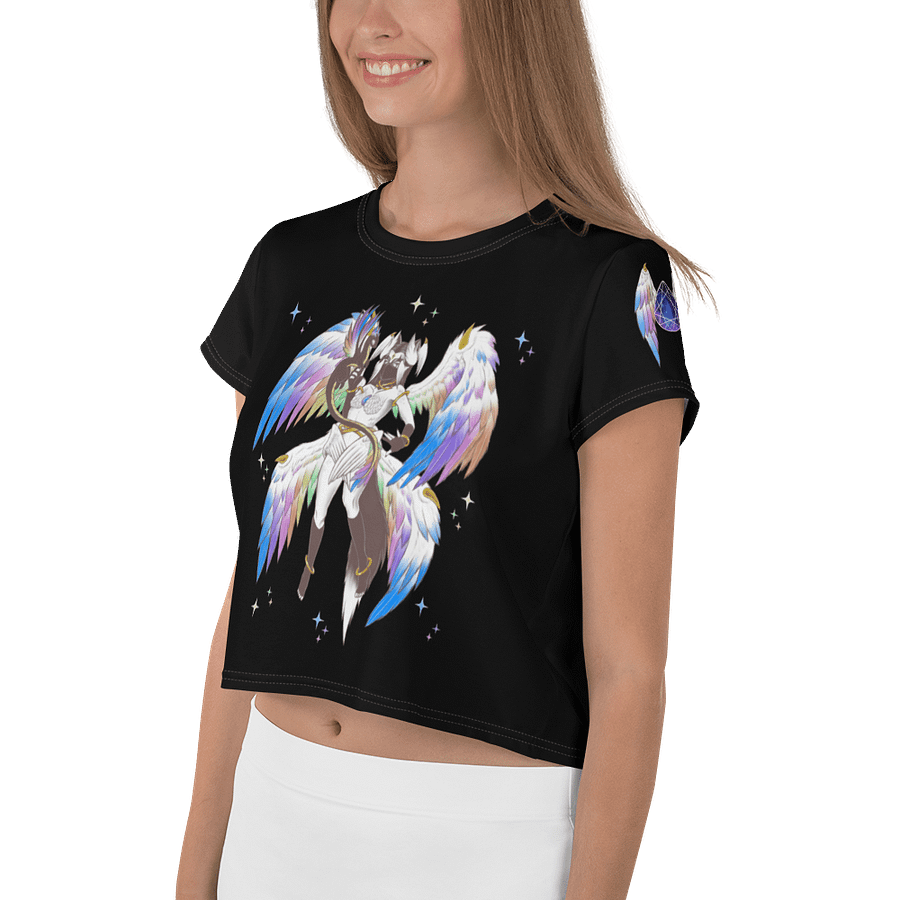 Rainbow Pride Angel Cropped T-Shirt product image (2)