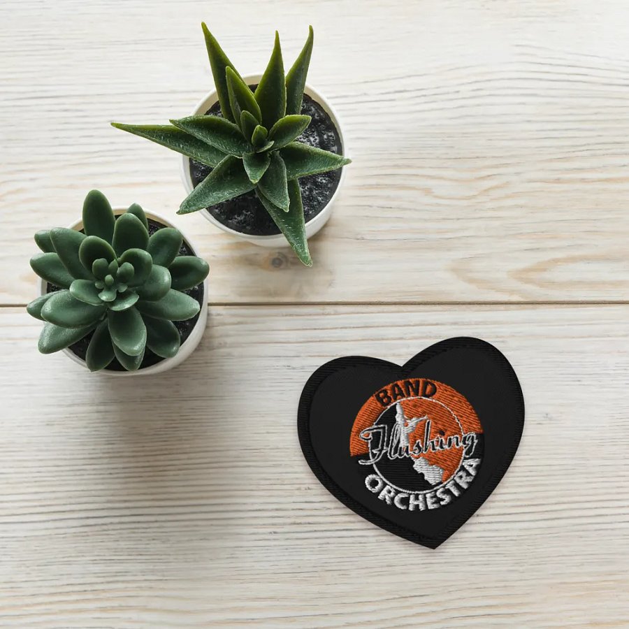 Flushing Band & Orchestra Embroidered Heart Patch product image (4)