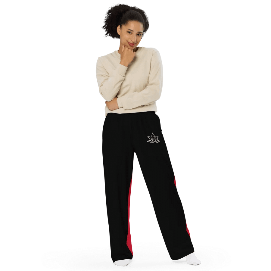 Burning Lotus Unisex wide-leg pants product image (11)