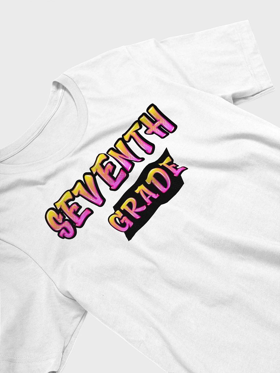 SEVENTH GRADE Teacher Shirt - Pink + Yellow Bold Letters product image (3)