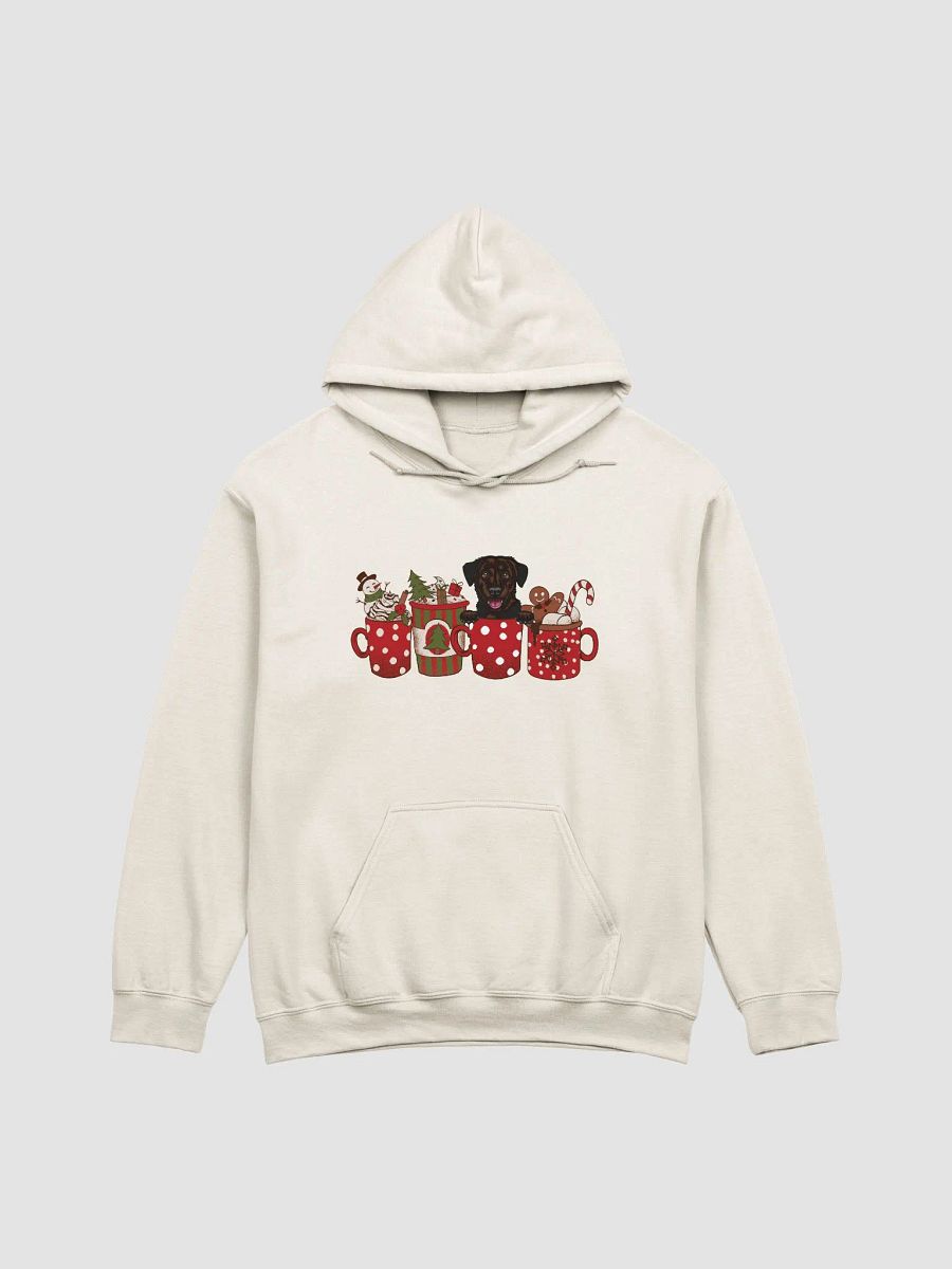 Cute Labrador Retriever(Chocolate) in a Christmas Cup Hooded Sweatshirt | Funny Christmas Pup in a Cup product image (19)