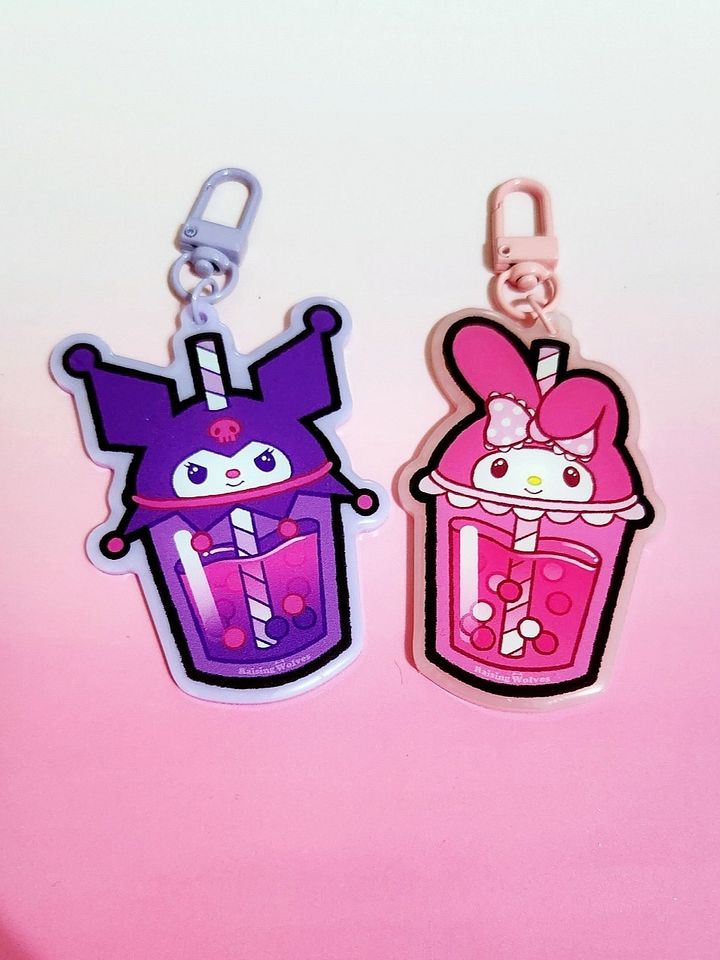 Kuromi Boba Friends Keychain product image (2)