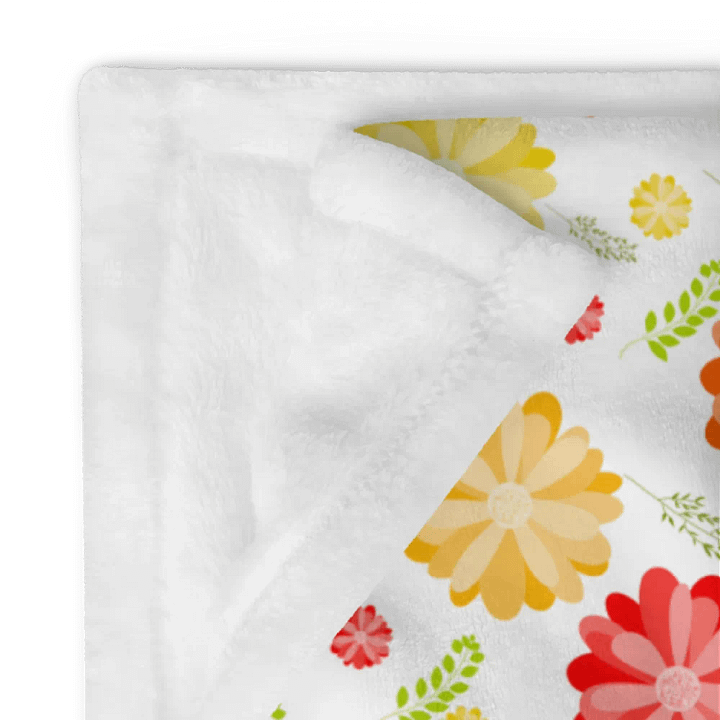 Orange Floral Blanket product image (1)