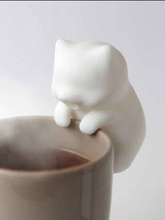 【英國限定】【全新】貓舌專用 杯沿貓貓吹風機 Nékojita FuFu 猫舌ふーふー product image (1)