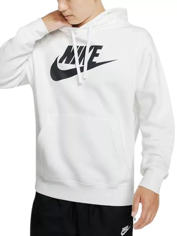 NIKE Sportswear Club Fleece Pullover Hoodie sz XX-Large White Black Air Max Logo product image (2)