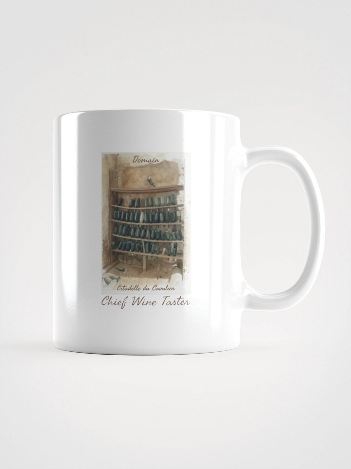 White Glossy Mug with Chief Wine Taster product image (2)