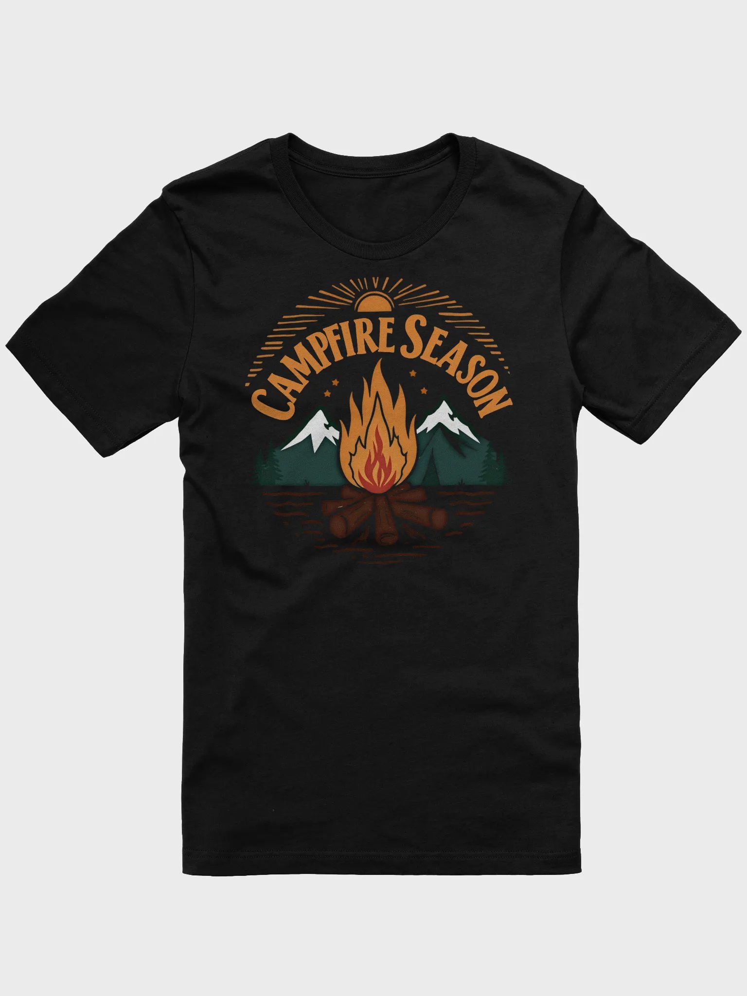 Campfire Season Sunset In The Mountains Outdoor Adventure Design product image (2)
