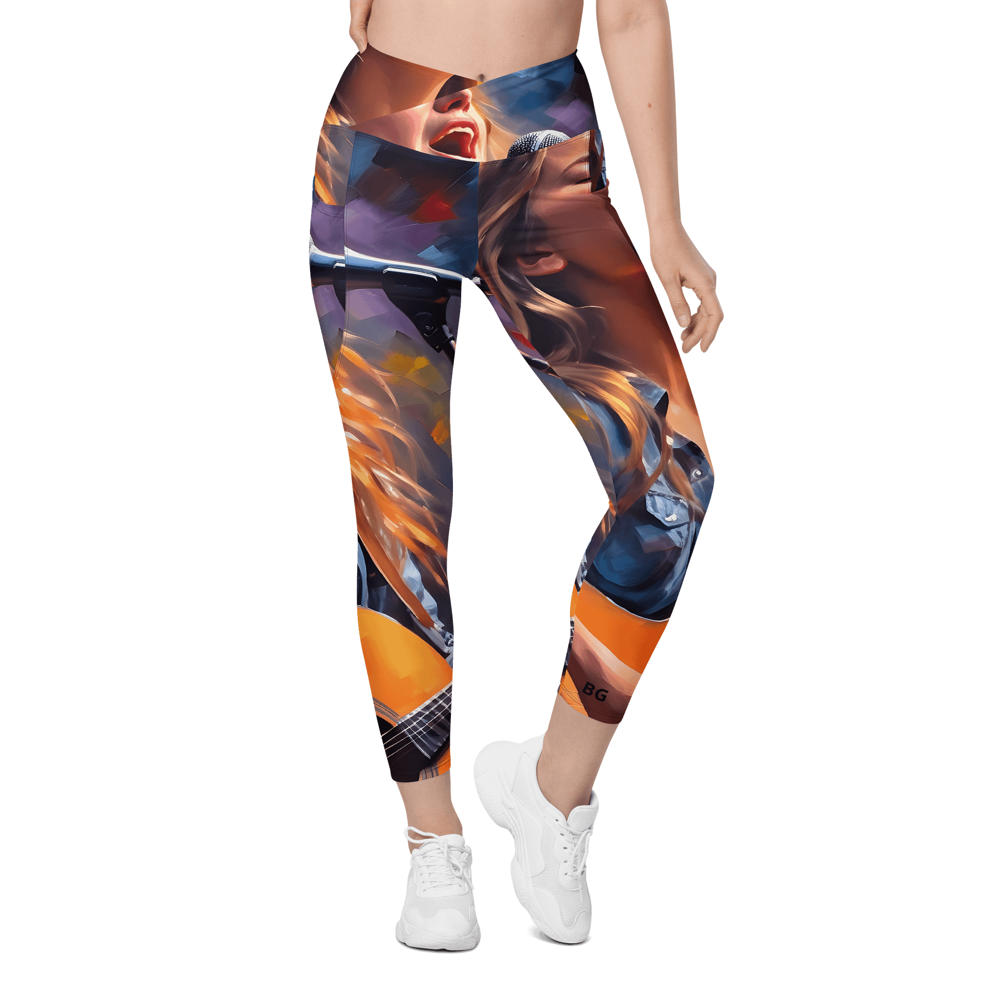 'Impossible Dream' Crossover Leggings with Pockets product image (1)