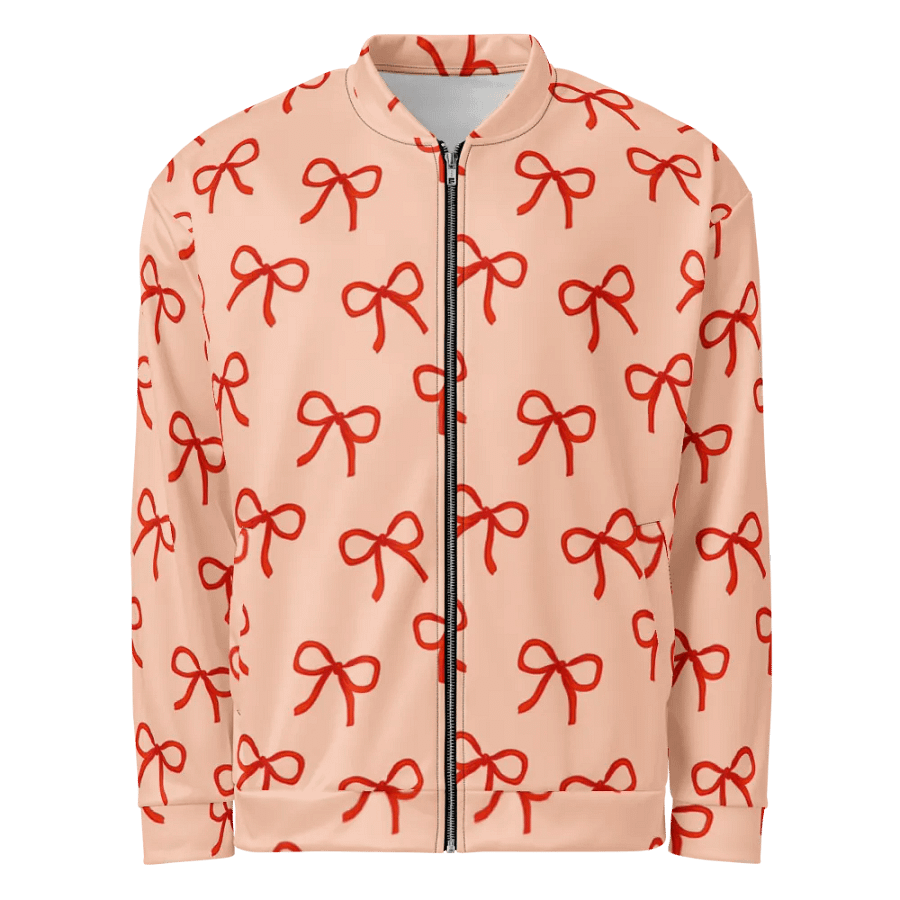 Dainty Bows Orange Bomber Jacket product image (1)
